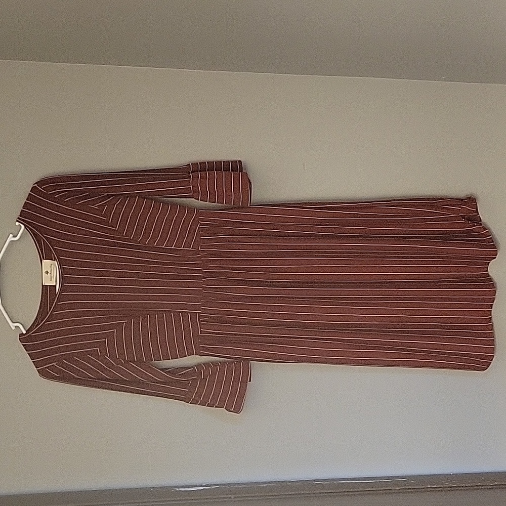 Striped midi dress